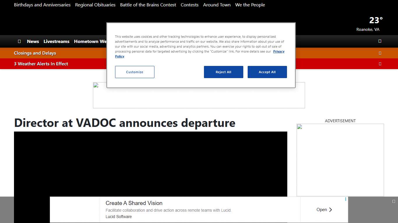Director at VADOC announces departure